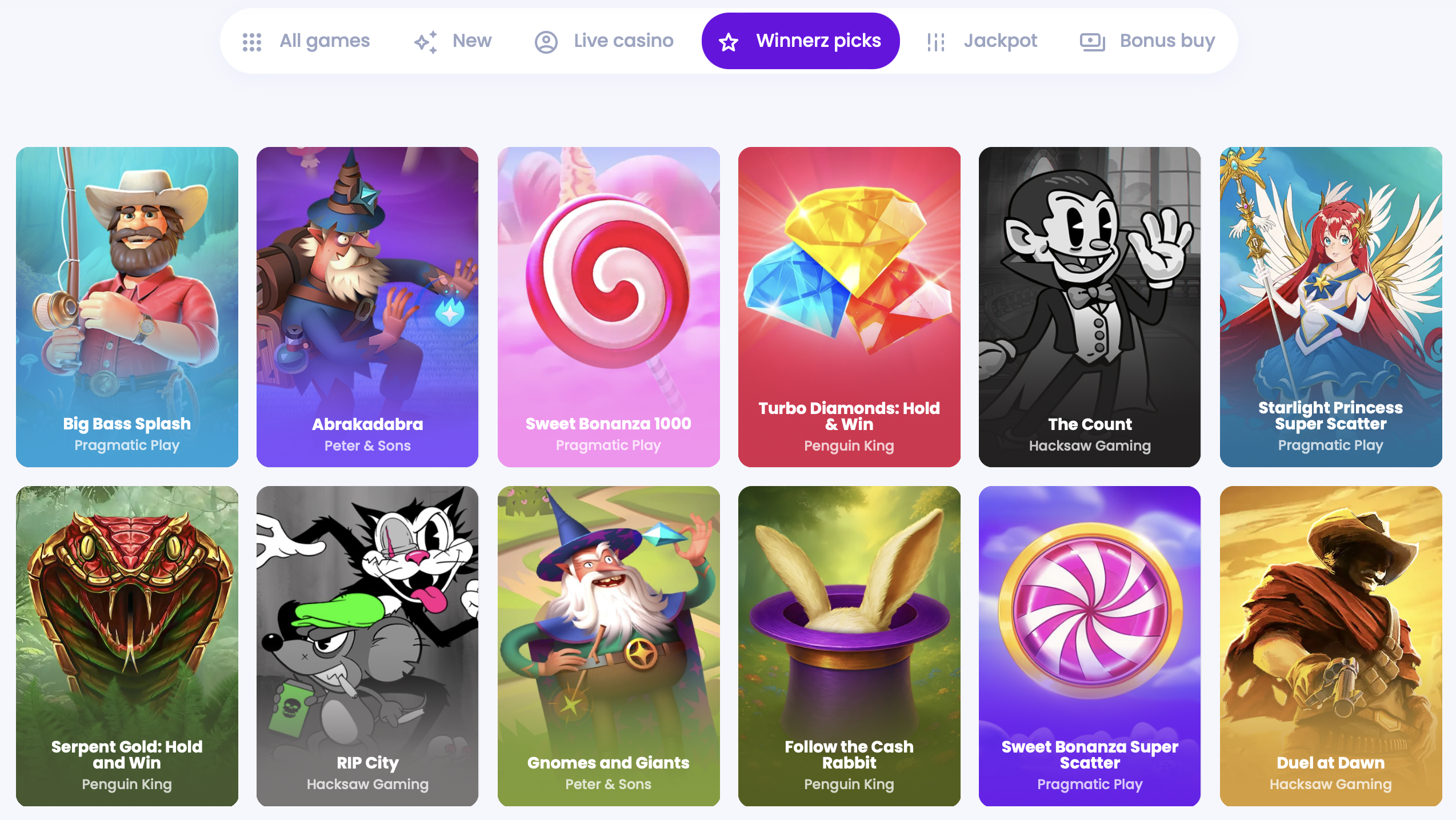 Demo-läge på Winnerz Casino