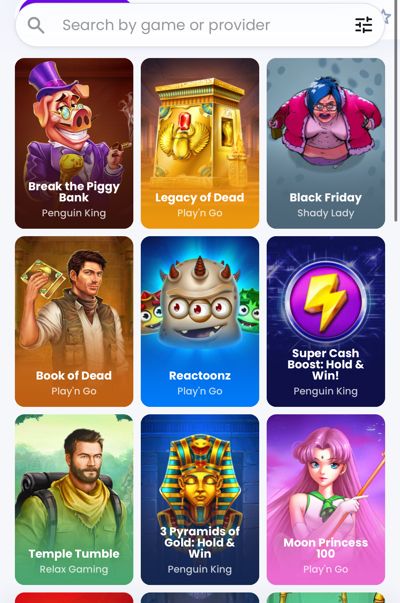 Mobilversion av Winnerz Casino